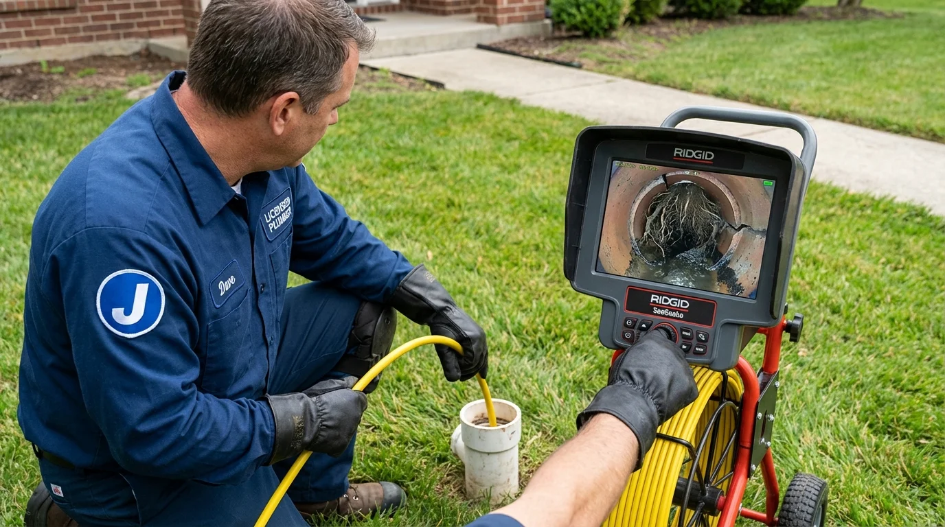 Sewer camera inspection being performed by Johns Plumbing LLC in Atlantic Beach